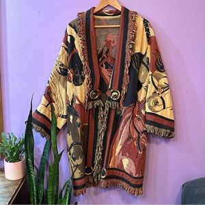 SOLD- Vintage Western Horse Blanket Coat Jacket
